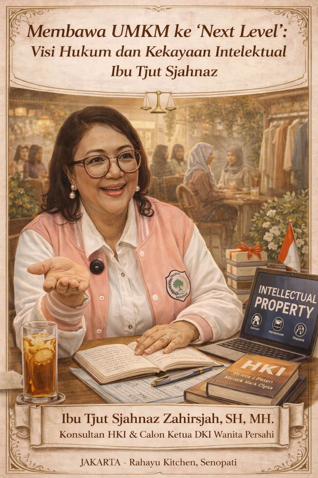 Visi Ibu Tjut Sjahnaz: Lindungi UMKM Jakarta dg HAKI