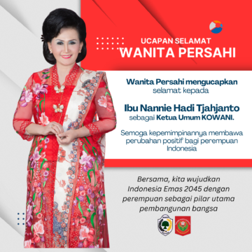 Selamat dan Sukses Ibu Nannie Hadi Tjahjanto!