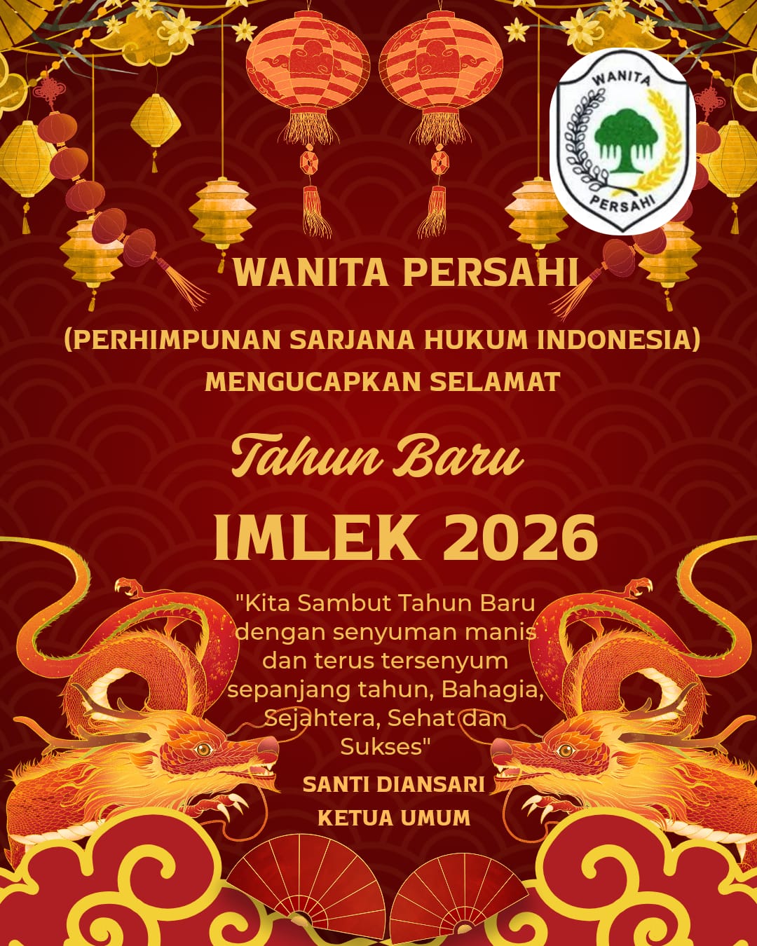 Refleksi Imlek 2026: Ketua Umum Wanita Persahi Ajak Perkuat Persatuan Menuju Indonesia Emas 2045